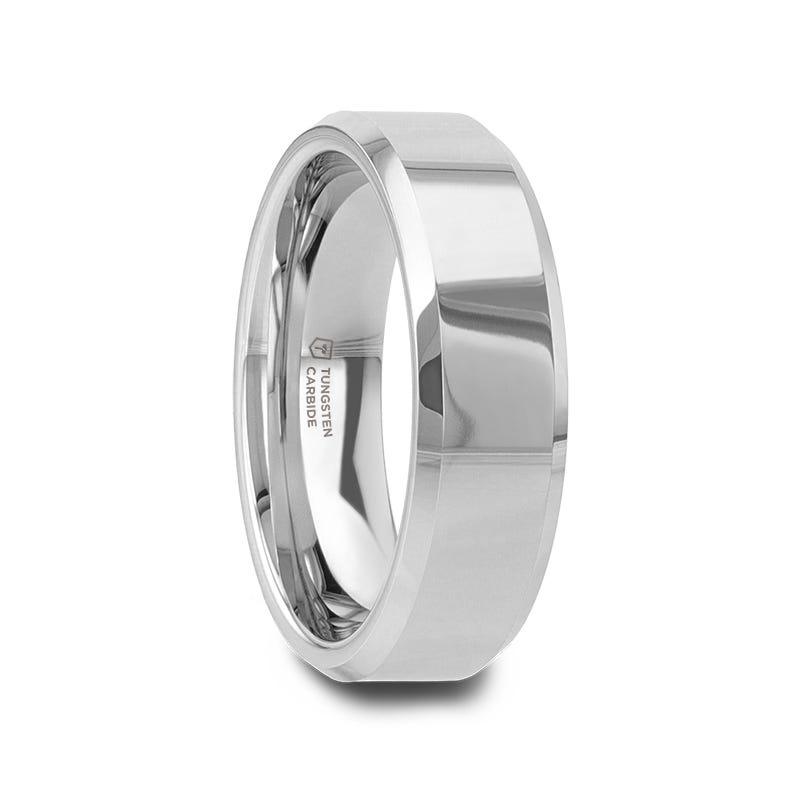 CORINTHIAN Beveled Tungsten Carbide Ring - 4mm - 6mm
