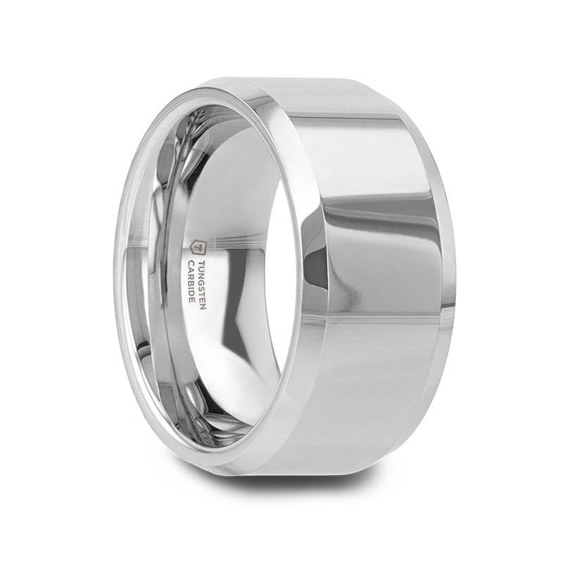 CORINTHIAN Beveled Tungsten Carbide Ring - 8mm - 12mm