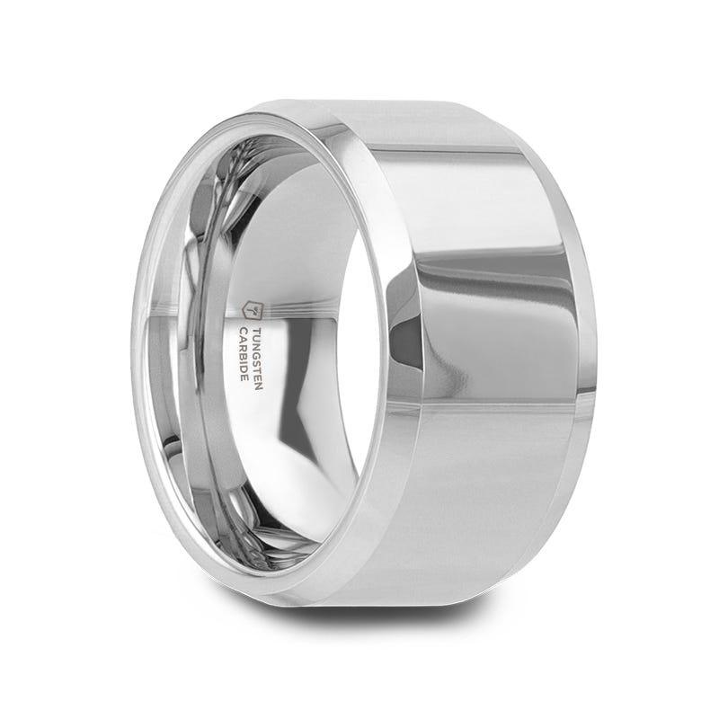 CORINTHIAN Beveled Tungsten Carbide Ring - 8mm - 12mm