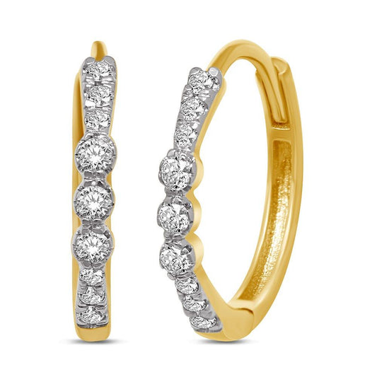 14K White Gold 1/5 Ct.Tw. Diamond Stackable Earrings - Larson Jewelers