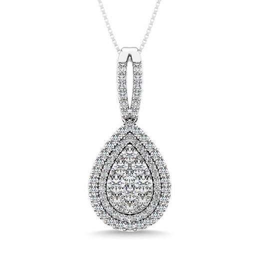 Diamond 1 3/4 Ct.Tw. Danglers Earrings in 14K White Gold - Larson Jewelers