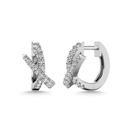 Diamond 3/8 Ct.Tw. Fashion Earrings in 14K White Gold - Larson Jewelers