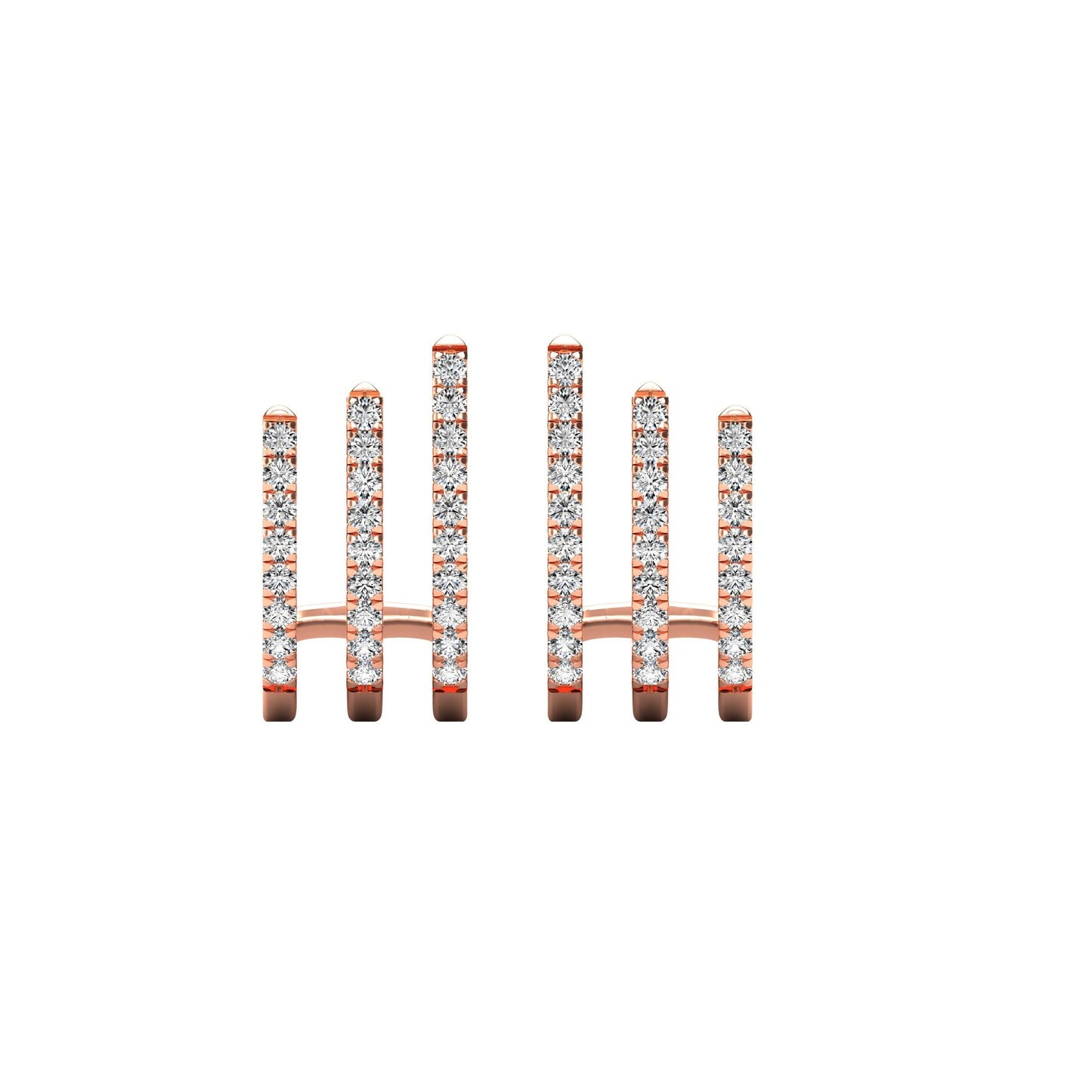 14K Rose Gold 1/4 Ct.Tw. Diamond Fashion Earrings - Larson Jewelers