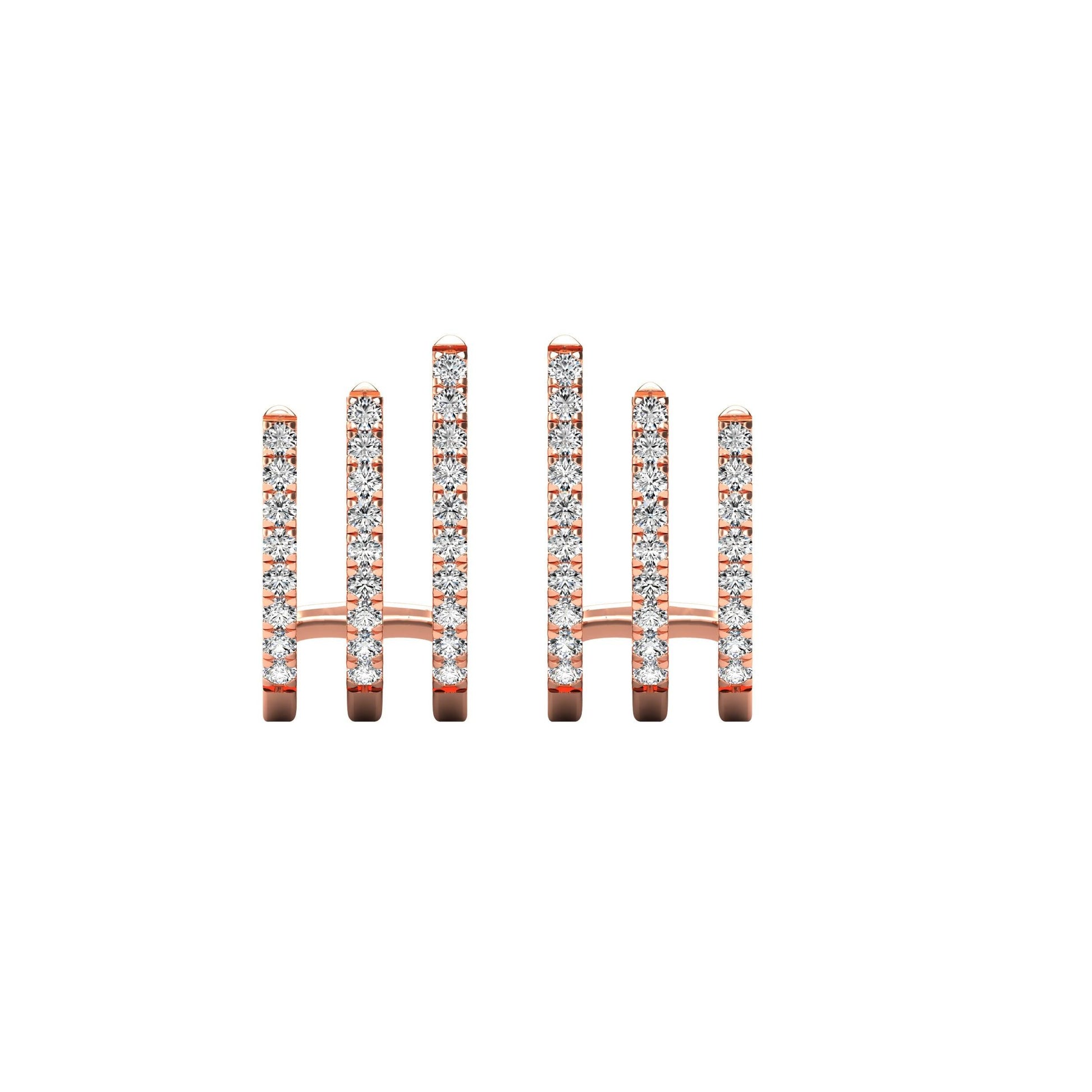 14K Rose Gold 1/4 Ct.Tw. Diamond Fashion Earrings - Larson Jewelers