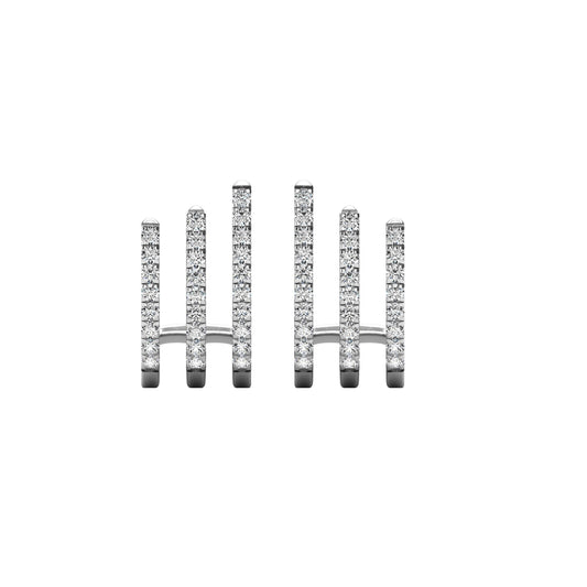 14K White Gold 1/4 Ct.Tw. Diamond Fashion Earrings - Larson Jewelers