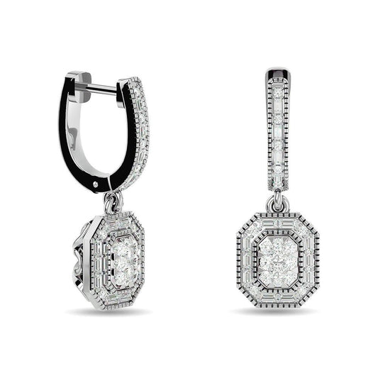 Diamond 3/4 ct tw Fashion Earrings in 14K White Gold - Larson Jewelers