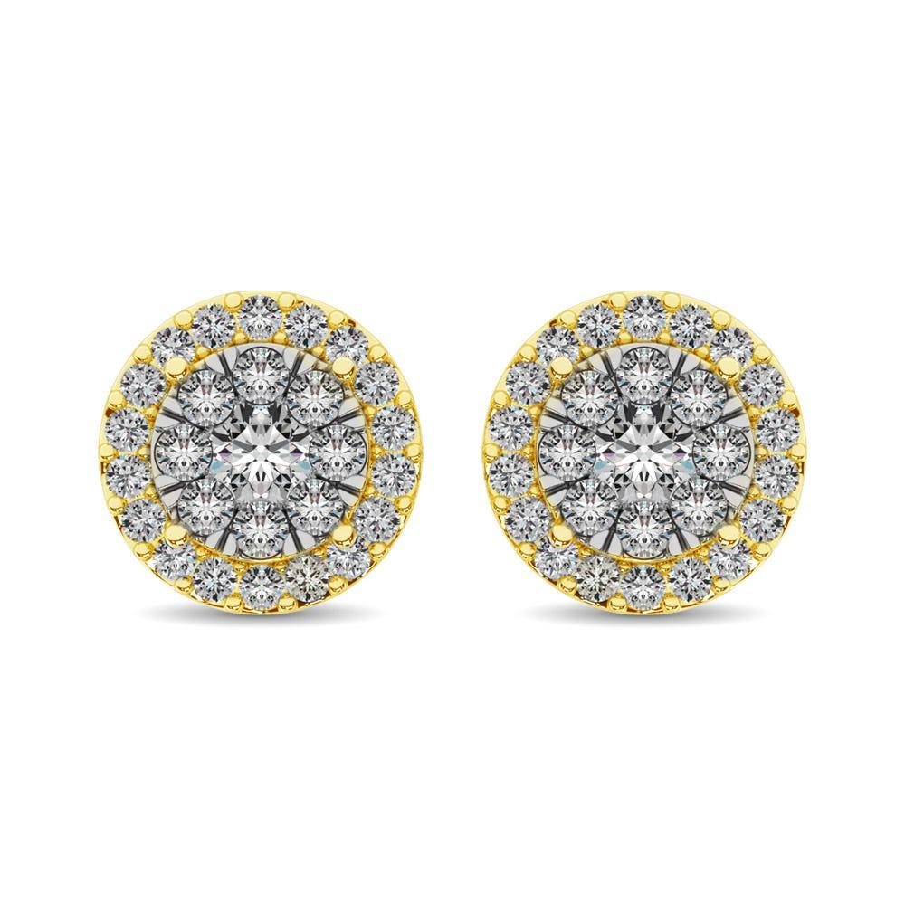 Diamond Stud earrings 3/4 ct tw in 14K Yellow Gold - Larson Jewelers