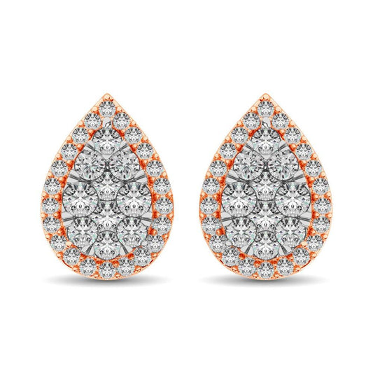 Diamond 3/4 ct tw Pear Shape Fashion Earrings in 14K Rose Gold - Larson Jewelers