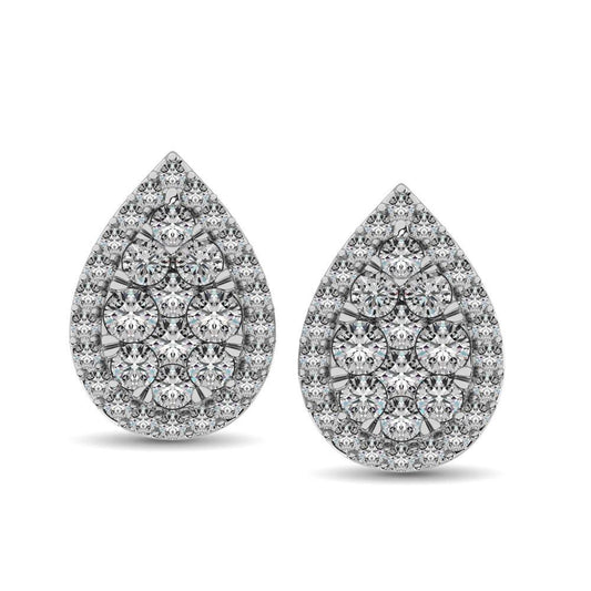 Diamond 3/4 ct tw Pear Shape Fashion Earrings in 14K White Gold - Larson Jewelers