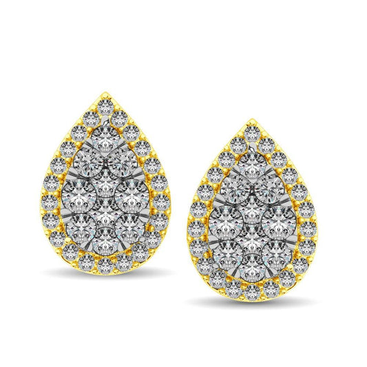 Diamond 3/4 ct tw Pear Shape Fashion Earrings in 14K Yellow Gold - Larson Jewelers