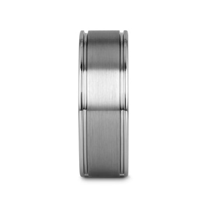 BRIDGEPORT Flat Satin Finish Tungsten Carbide Ring - 6mm - 10mm