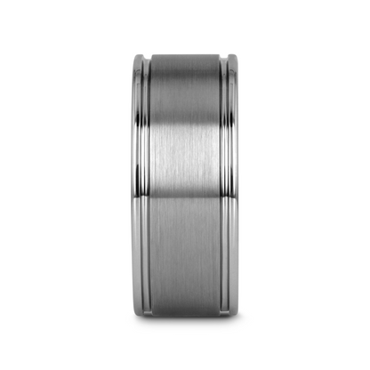 BRIDGEPORT Flat Satin Finish Tungsten Carbide Ring - 6mm - 10mm