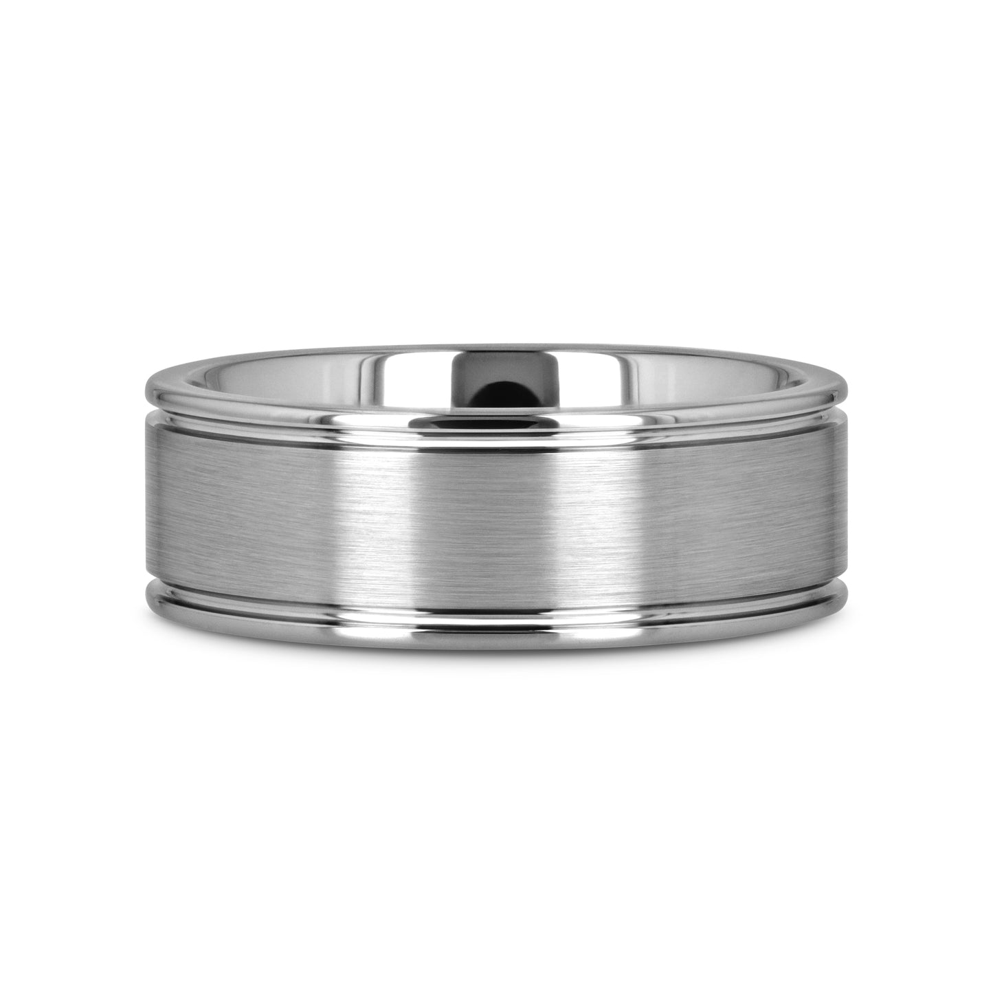 BRIDGEPORT Flat Satin Finish Tungsten Carbide Ring - 6mm - 10mm