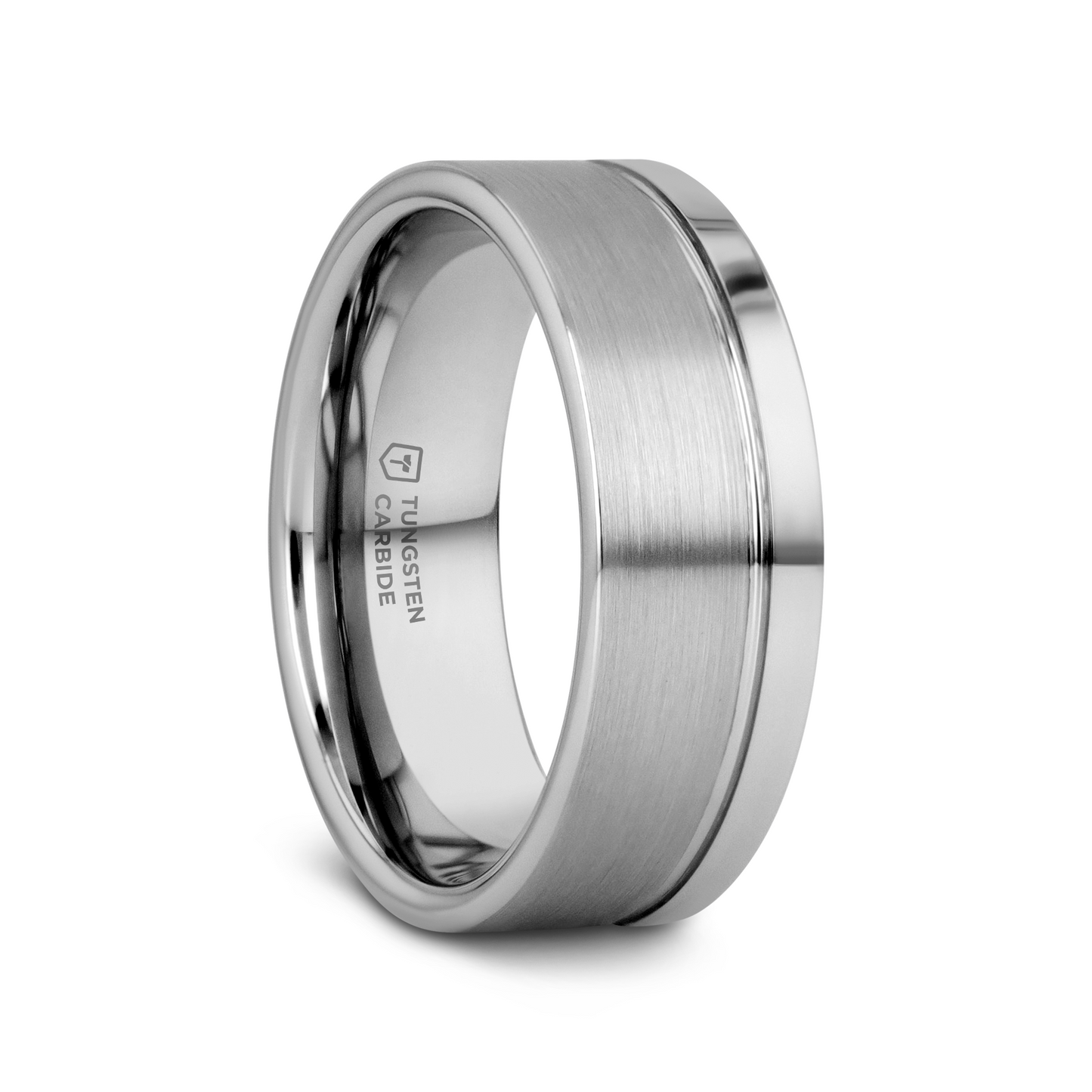 DALLAS Single Offset Groove Tungsten Ring – 8mm