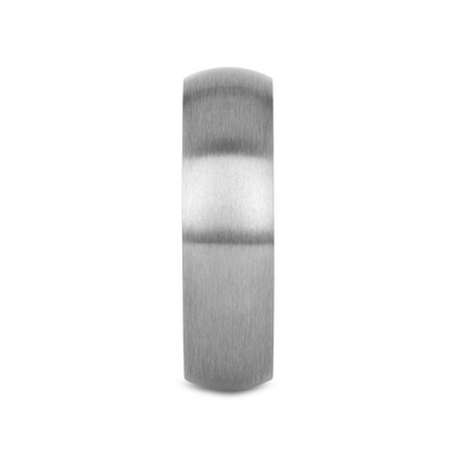 ERIS Men’s Titanium Brushed Finish Domed Wedding Band - 6mm & 8mm