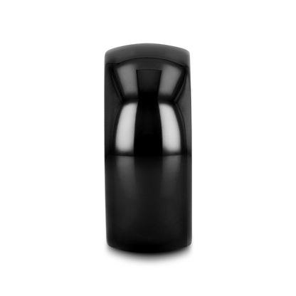 LANDON Domed Polish Finished Black Ceramic Ring - 8mm - 12mm