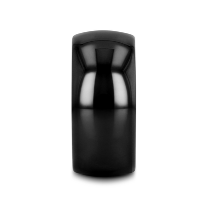 LANDON Domed Polish Finished Black Ceramic Ring - 8mm - 12mm