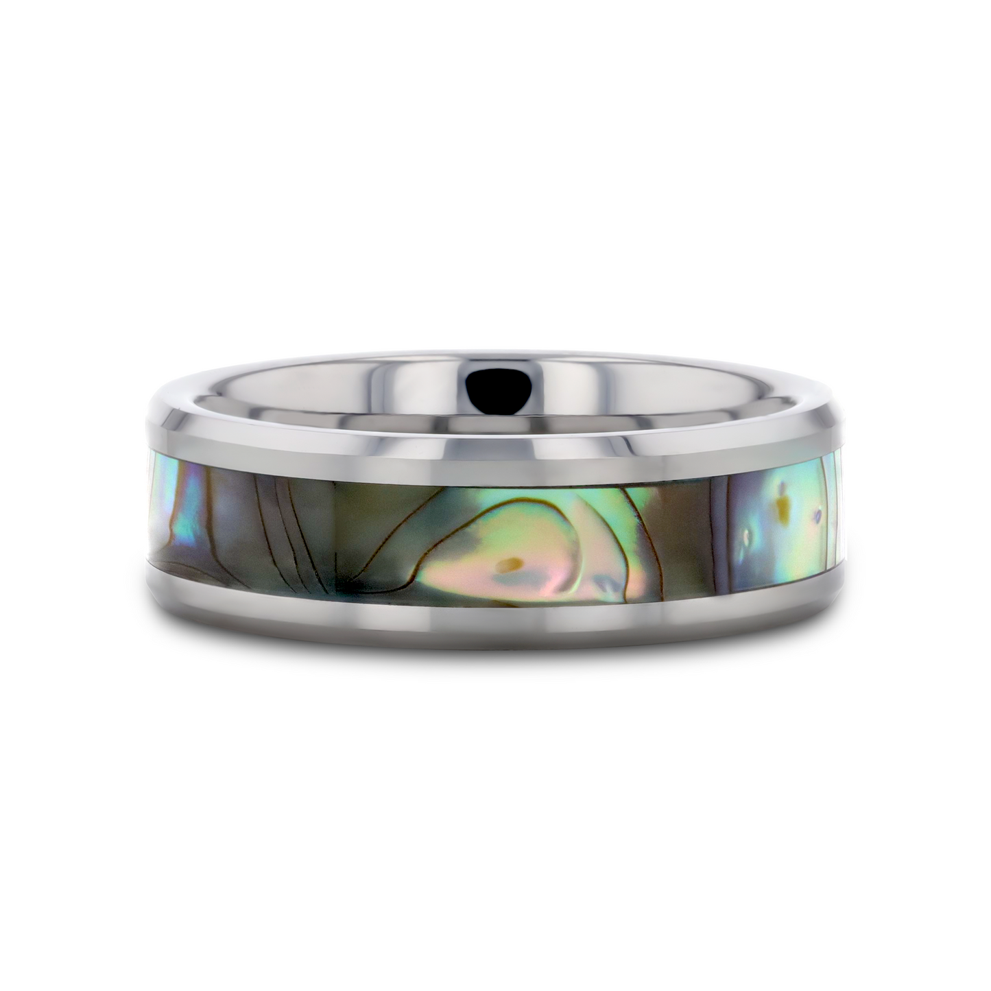 MAUI Tungsten Wedding Band with Mother of Pearl Inlay - 4mm - 6mm