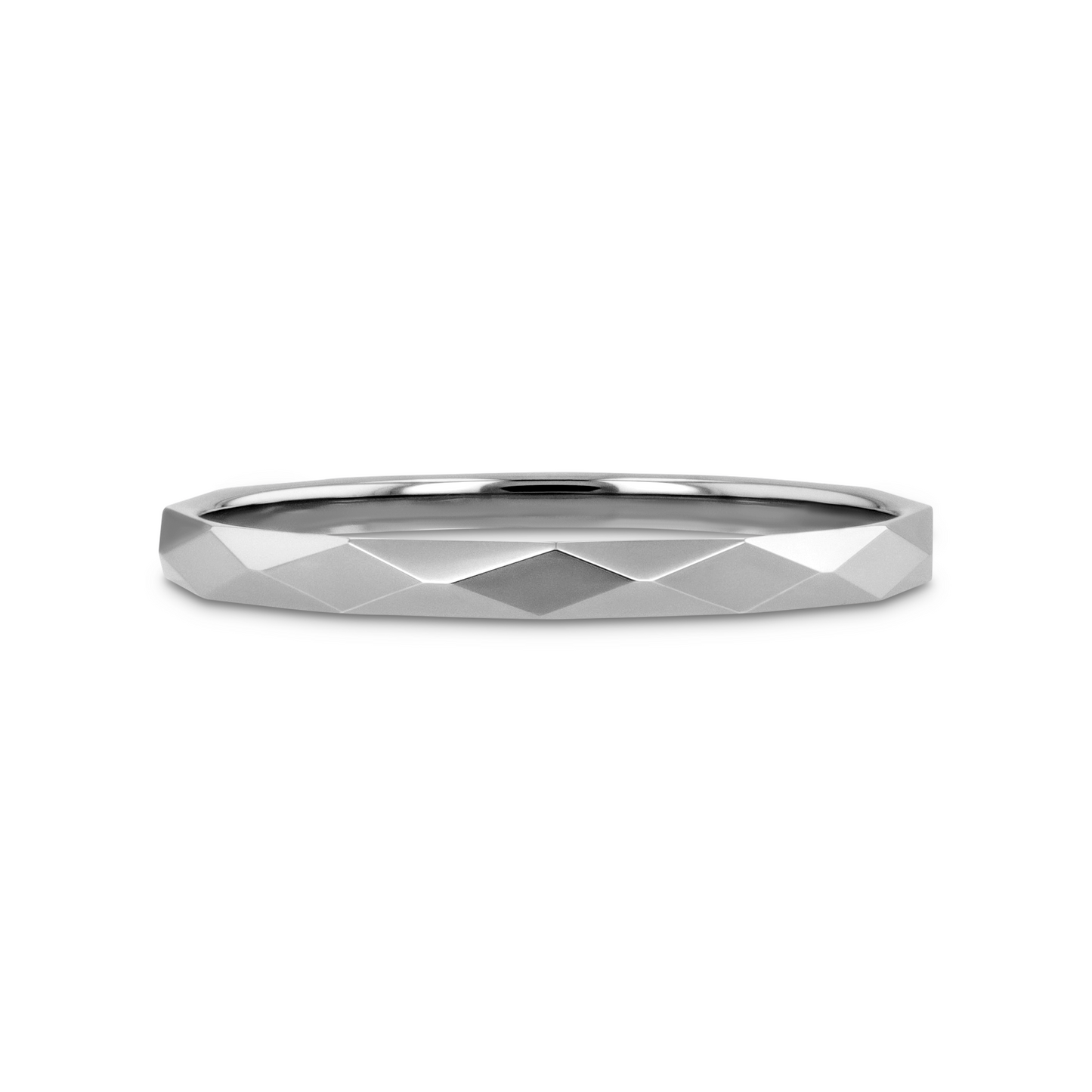 MILLENNIUM Tungsten Wedding Band with 288 Diamond Facets – 2mm – 10mm