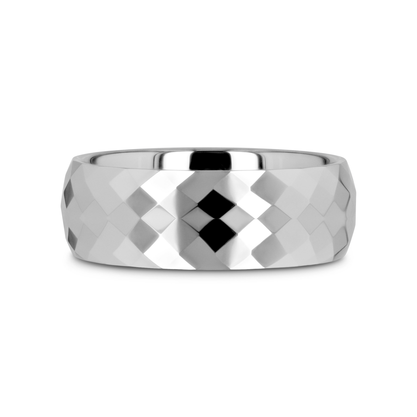 MILLENNIUM Tungsten Wedding Band with 288 Diamond Facets - 10mm