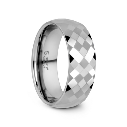 MILLENNIUM Tungsten Wedding Band with 288 Diamond Facets – 2mm – 10mm