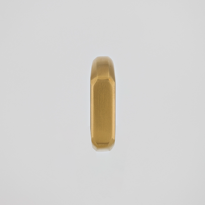 ORIOLE Brushed Gold Plated Titanium Signet Ring - 6mm