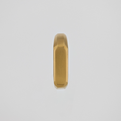 ORIOLE Brushed Gold Plated Titanium Signet Ring - 6mm
