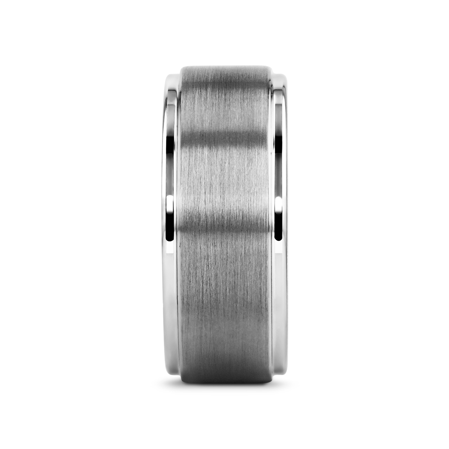 OPTIMUS Raised Center with Brush Finish Tungsten Ring - 8mm - 12mm