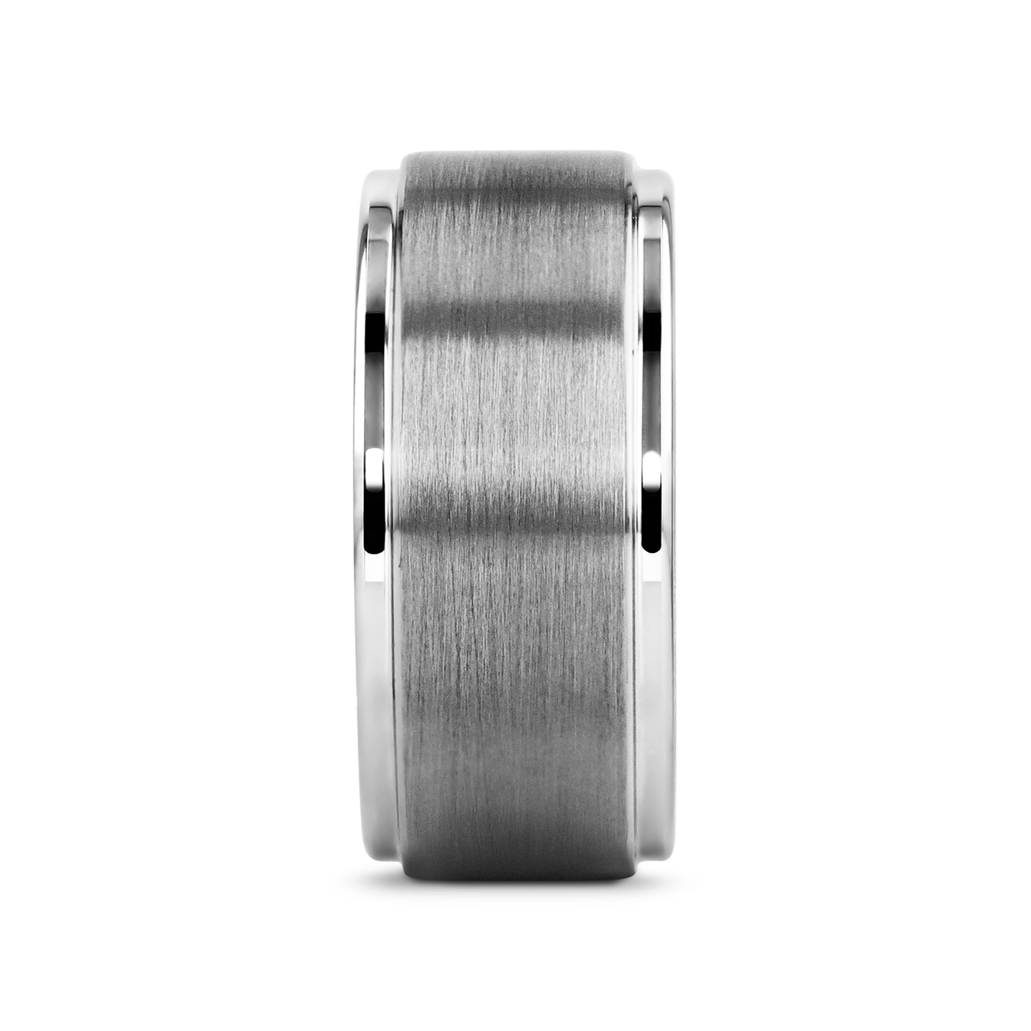 OPTIMUS Raised Center with Brush Finish Tungsten Ring - 8mm - 12mm