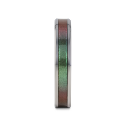 STINGRAY Tungsten Carbide Ring with Blue/Purple Color Changing Inlay - 4mm - 10mm
