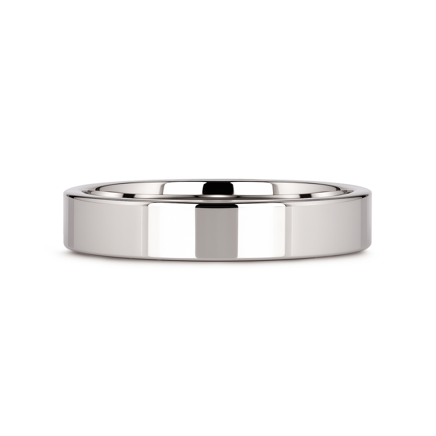 STOCKTON Flat Style White Tungsten Ring - 2mm - 7mm