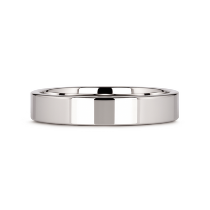 STOCKTON Flat Style White Tungsten Ring - 2mm - 7mm