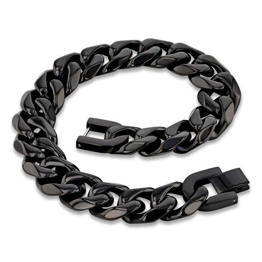 Black Stainless Steel 14mm Chain - 9 Inch