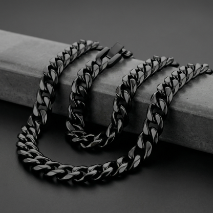 Black Stainless Steel 14mm Chain - 22 Inch