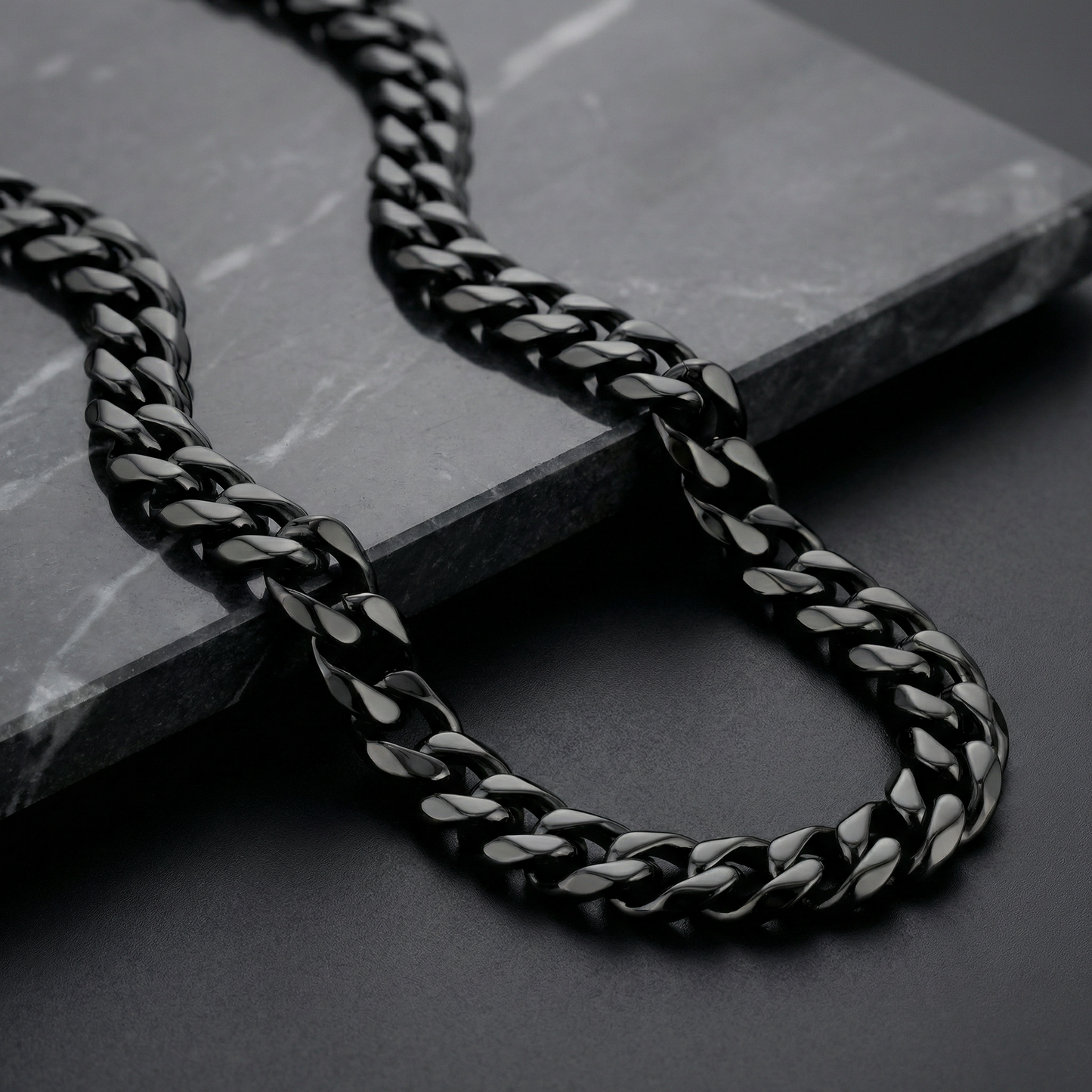 Black Stainless Steel 14mm Chain - 22 Inch