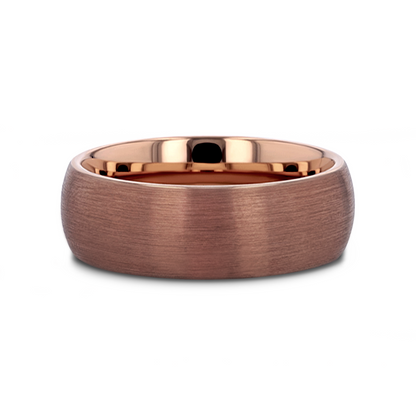 JAVA Domed with Brushed Finish Espresso Tungsten Band - 8mm