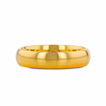 ORO Traditional Domed Gold-Plated Tungsten Carbide Wedding Ring - 4mm - 10mm