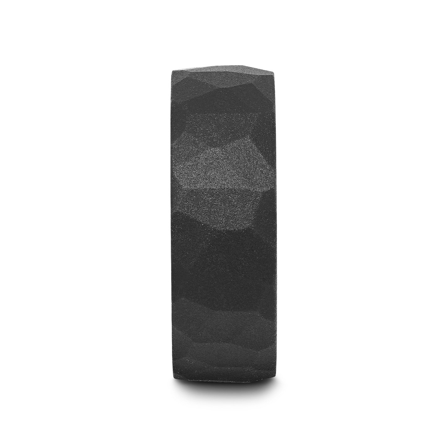 CHASM Black Tungsten Ring with Hammered Finish - 8mm