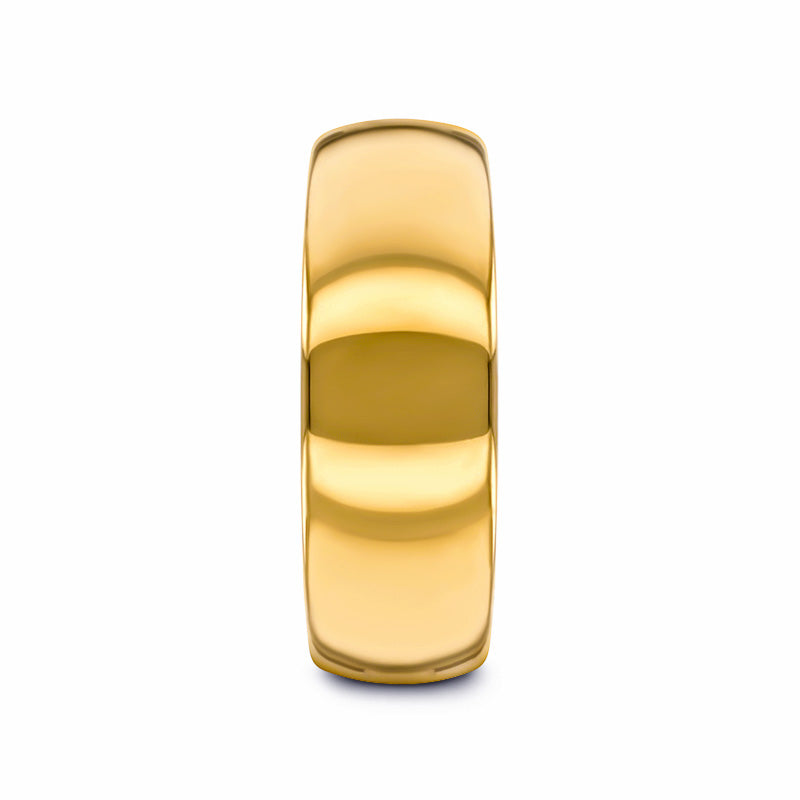 ORO Traditional Domed Gold-Plated Tungsten Carbide Wedding Ring - 4mm - 10mm