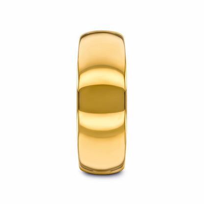 ORO Traditional Domed Gold-Plated Tungsten Carbide Wedding Ring - 4mm - 10mm