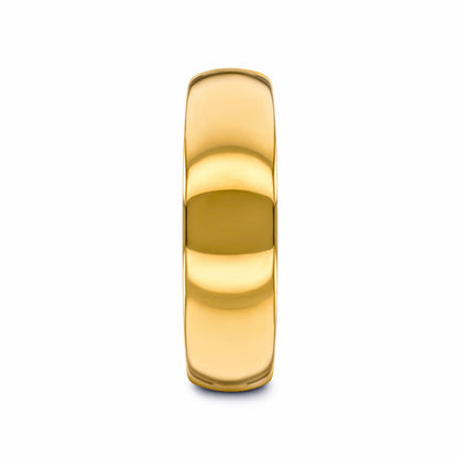 ORO Traditional Domed Gold-Plated Tungsten Carbide Wedding Ring - 4mm - 10mm