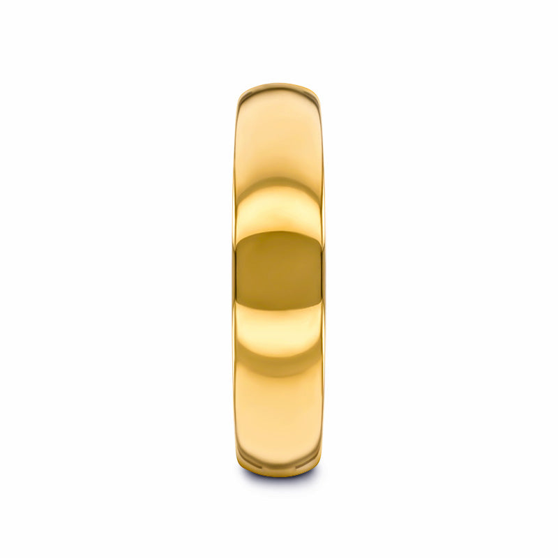 ORO Traditional Domed Gold-Plated Tungsten Carbide Wedding Ring - 4mm - 10mm