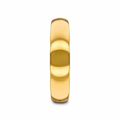 ORO Traditional Domed Gold-Plated Tungsten Carbide Wedding Ring - 4mm - 10mm