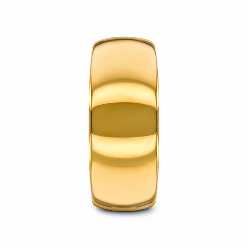 ORO Traditional Domed Gold-Plated Tungsten Carbide Wedding Ring - 4mm - 10mm