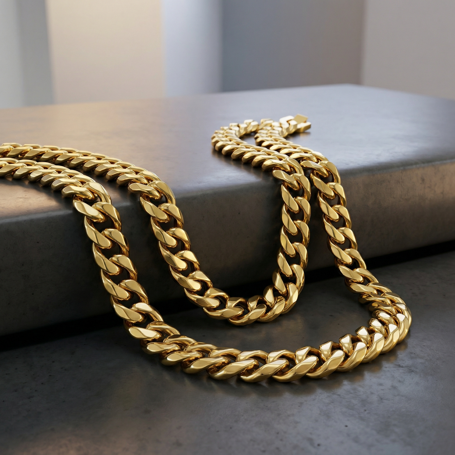 Gold Stainless Steel 14mm Chain - 22 Inch