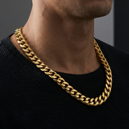 Gold Stainless Steel 14mm Chain - 22 Inch