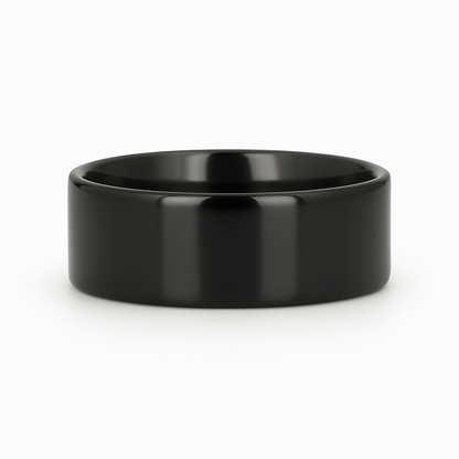 NEO Flat Black Titanium Wedding Ring - 8mm