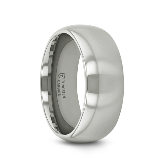 ARLINGTON Domed White Tungsten Ring - 8mm - 12mm