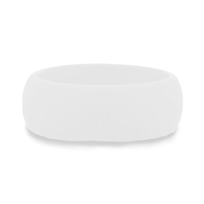 COCO Silicone Ring for Men and Women White Comfort Fit Hypoallergenic Thorsten - 8mm