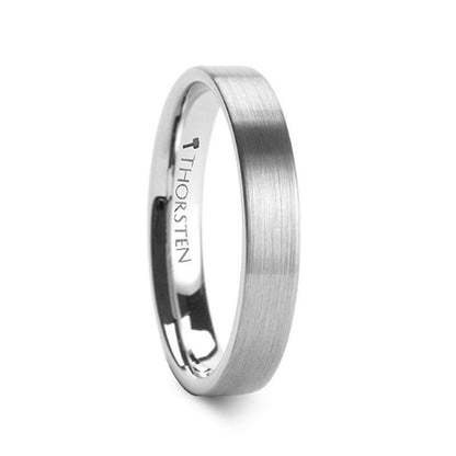 MERCURY Flat Brushed Finish Tungsten Wedding Ring - 8mm - 12mm